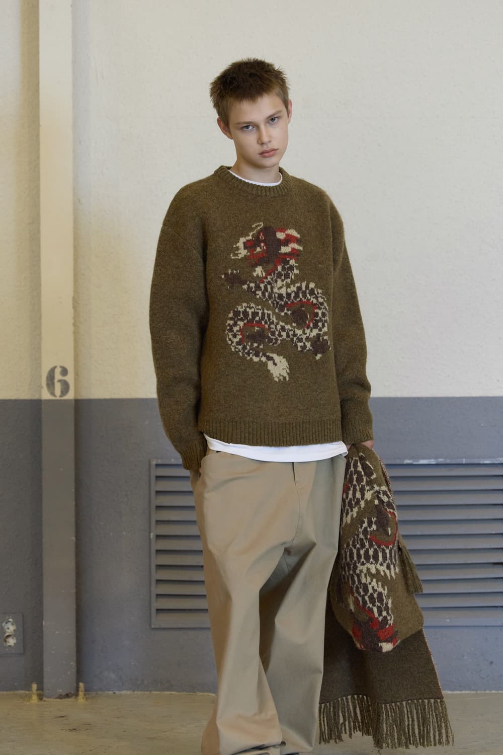 STU 드래곤 자카드 니트 L사이즈 상품이미지2