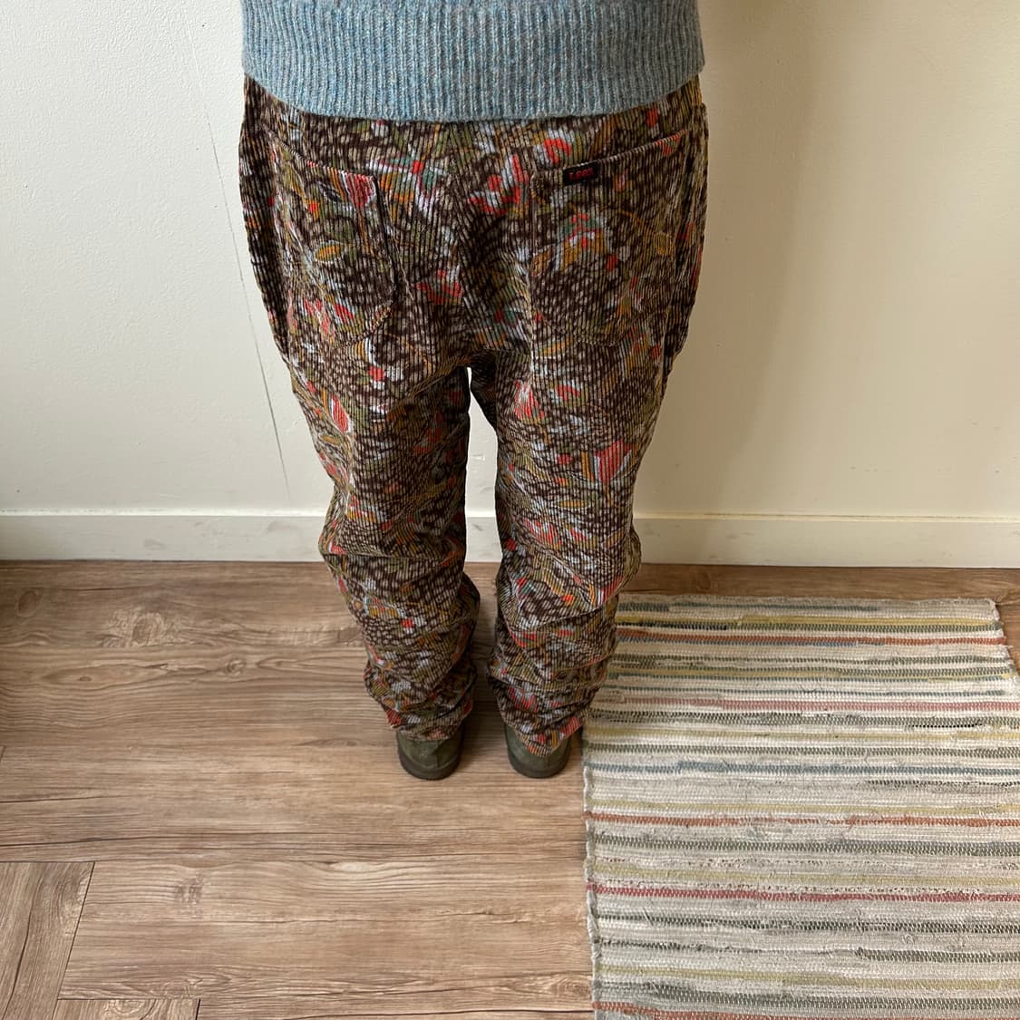 90s LEE 코듀로이 플라워 팬츠 상품이미지3