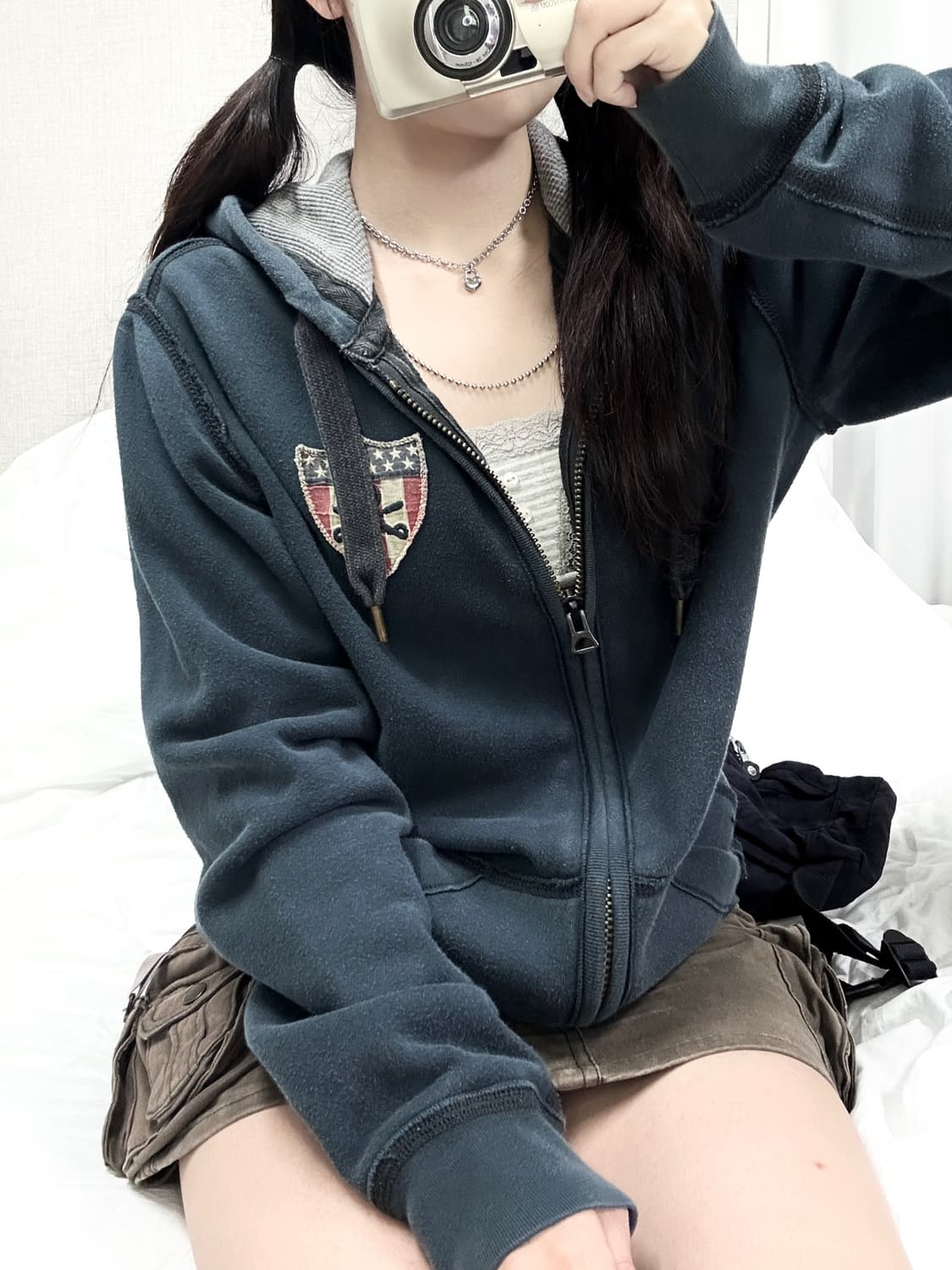 폴로 진스 성조기패치 후드집업 상품이미지1