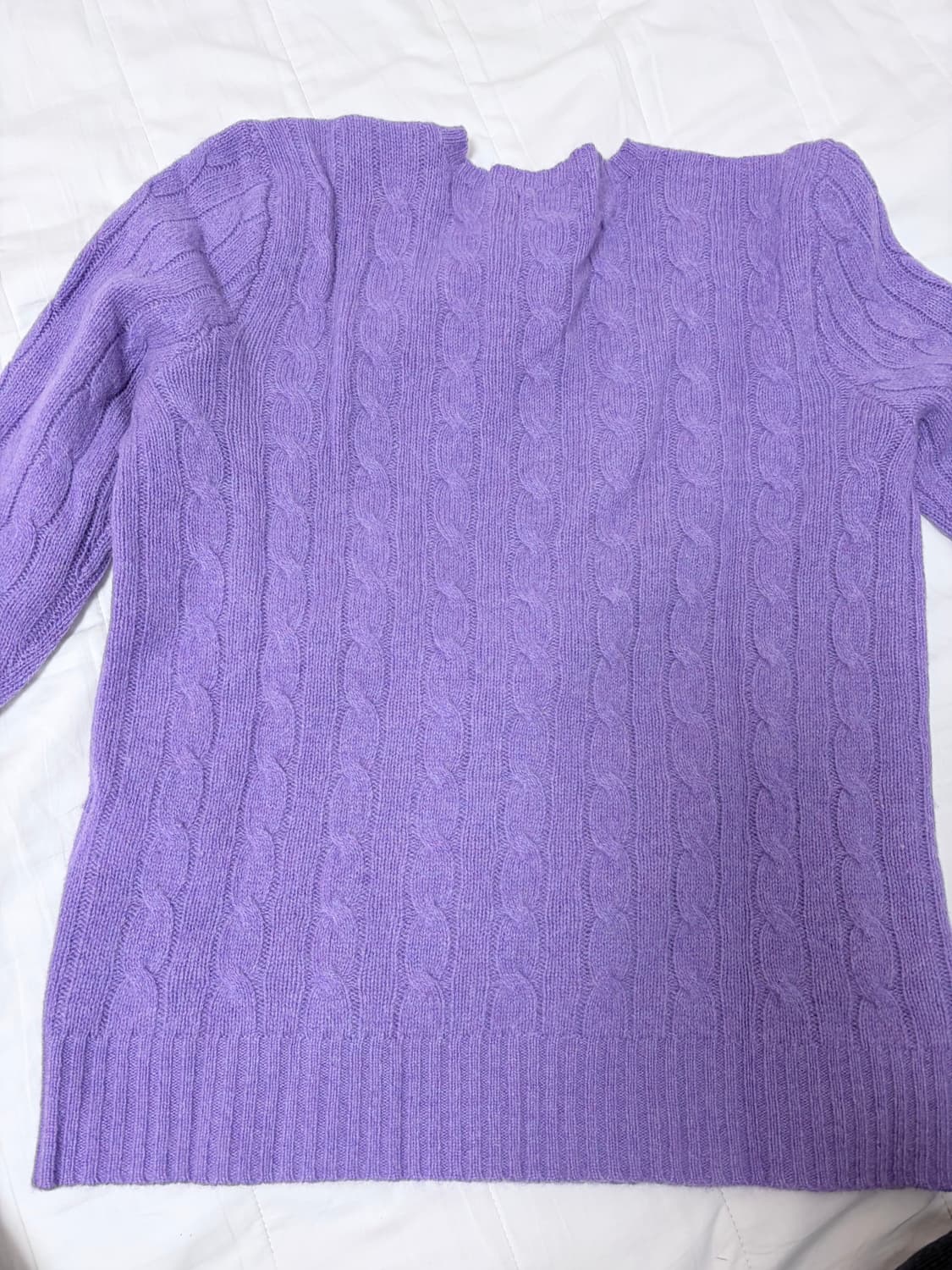 폴로 랄프로렌 캐시미어 니트 M 라벤더 상품이미지5