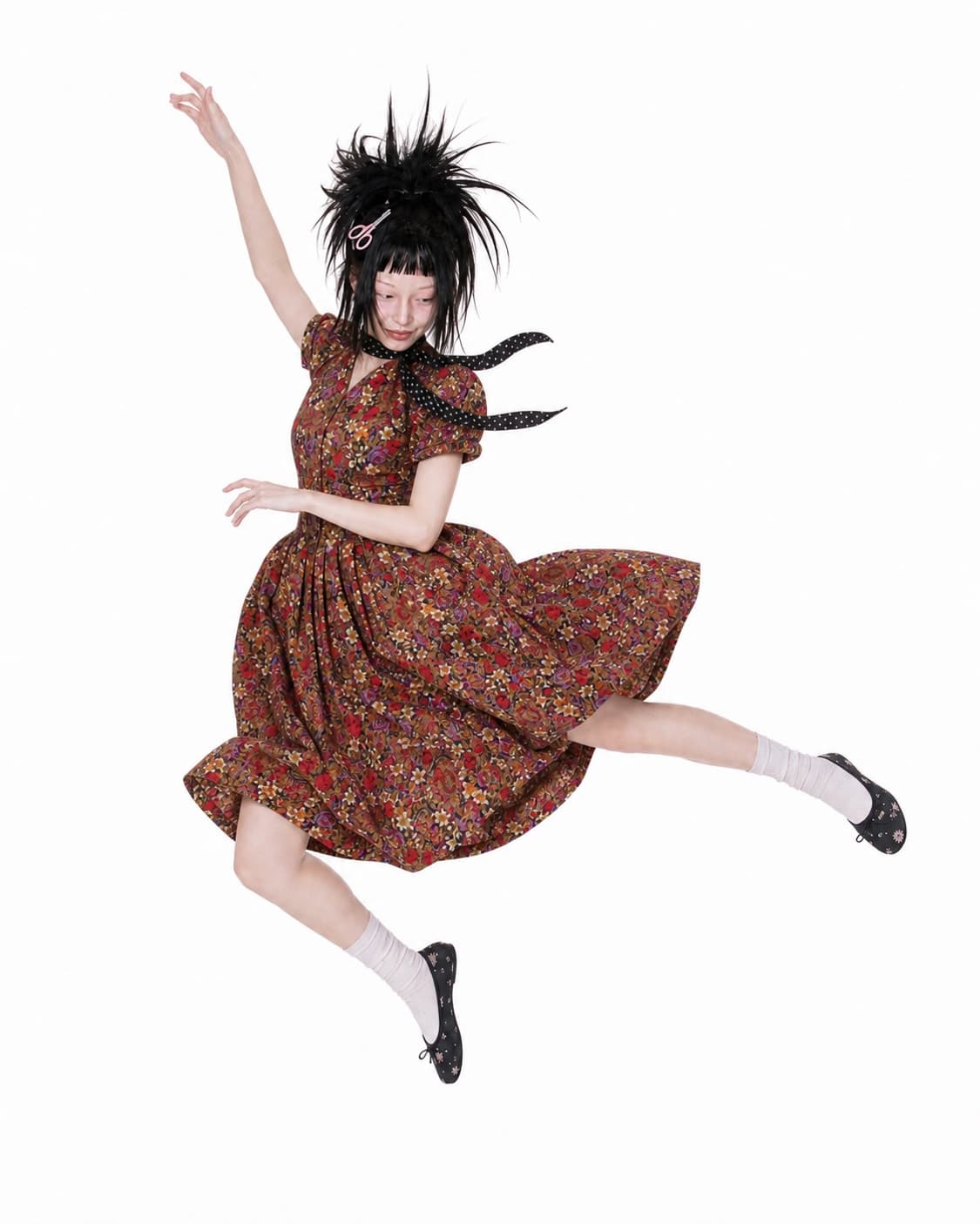 Brown Flower Dress 상품이미지1