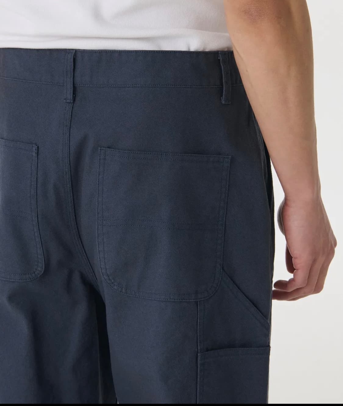 무탠다드 캔버스 와이드 더블 니 카펜터 팬츠(아이언그레이) 상품이미지4