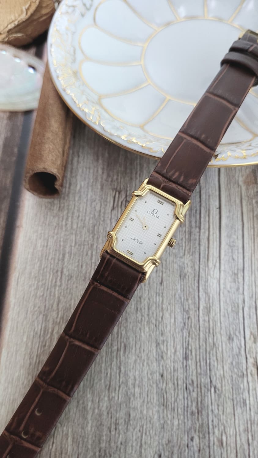 정품 오메가 드빌 Challenge 탱크 쿼츠 시계 상품이미지1