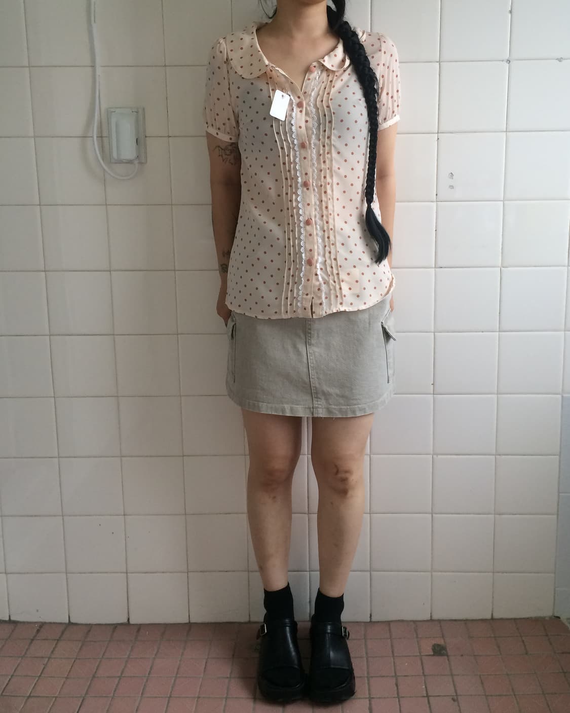 Dot pattern blouse 상품이미지1