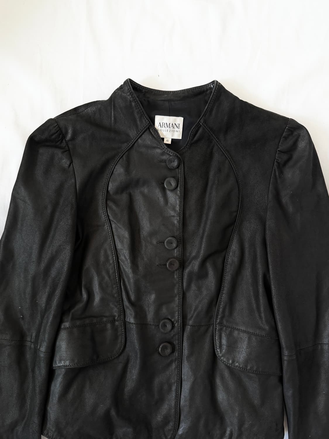 아르마니 꼴레지오니 고트 스킨 레더 자켓 상품이미지5