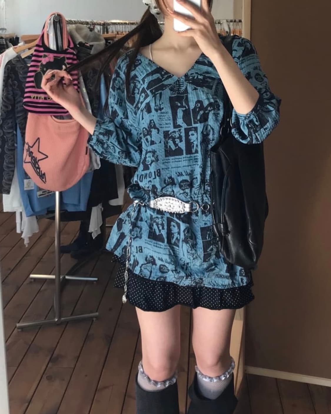 히스테릭글래머 민트 스터드 원피스 상품이미지1