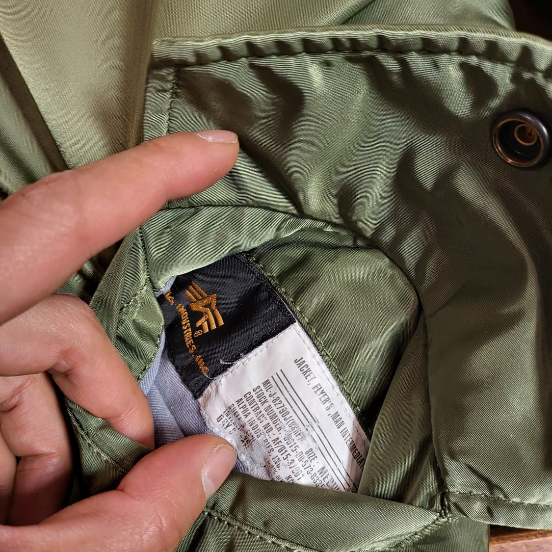 알파인더스트리 MA-1 자켓 (M) 상품이미지7