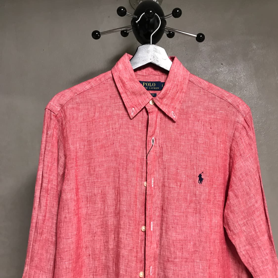 폴로 랄프로렌 린넨 셔츠 레드 S 상품이미지2