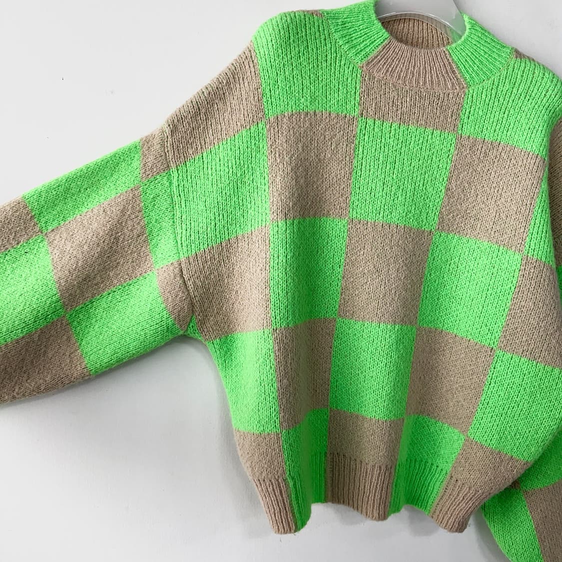 스타인 고야 23 체크 니트 스웨터 상품이미지6