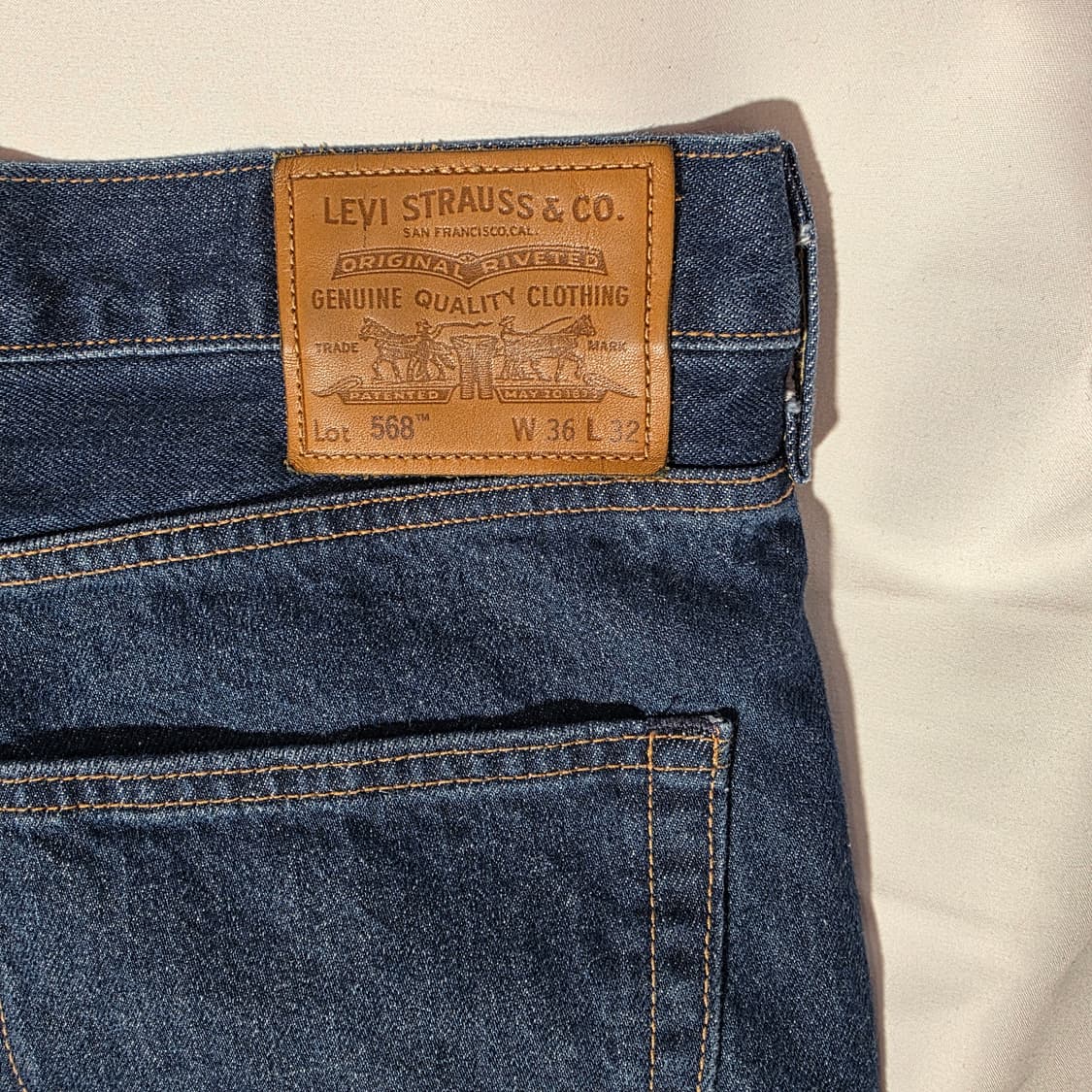 [W36L32]리바이스 프리미엄 568 데님팬츠 상품이미지6