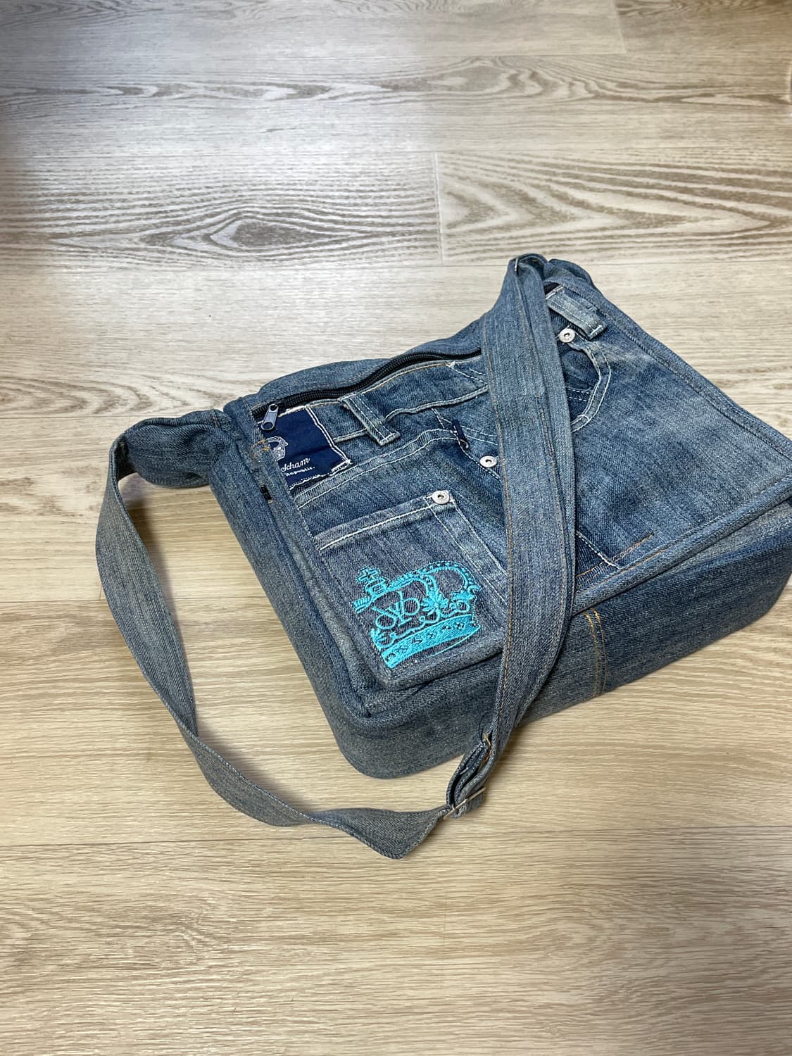 고베 빈티지 핸드메이드 청가방 판매 상품이미지2