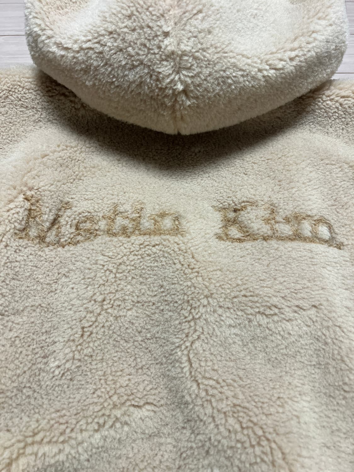 Matin Kim 로고 포인트 플리스 후디 집업 점퍼 베이지 / XL 상품이미지6