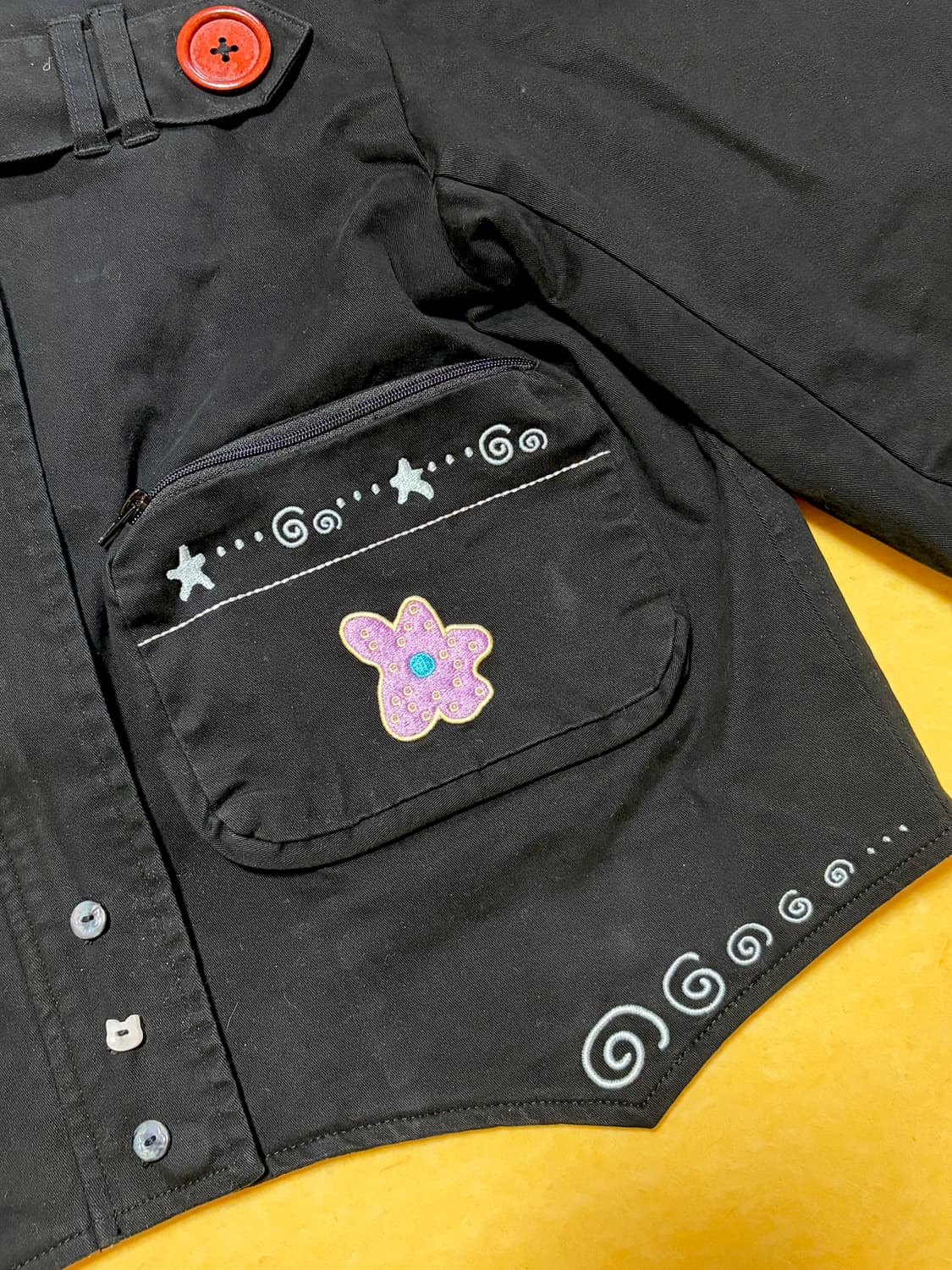 루나키후 메데타시 코튼 자켓 블랙 상품이미지4