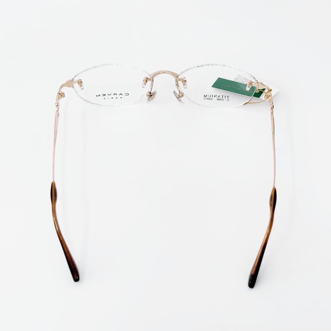 키지클럽 CARVEN 골드 포인트 무테 데드스탁 빈티지안경 상품이미지4