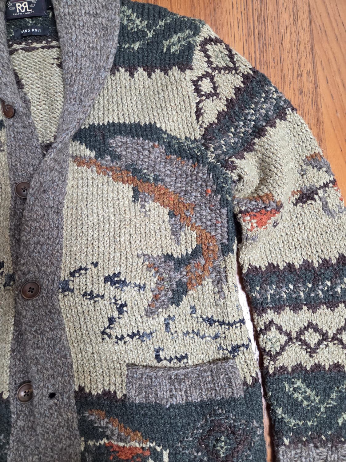 RRL 더블알엘 핸드소운 숄카라 가디건 상품이미지2