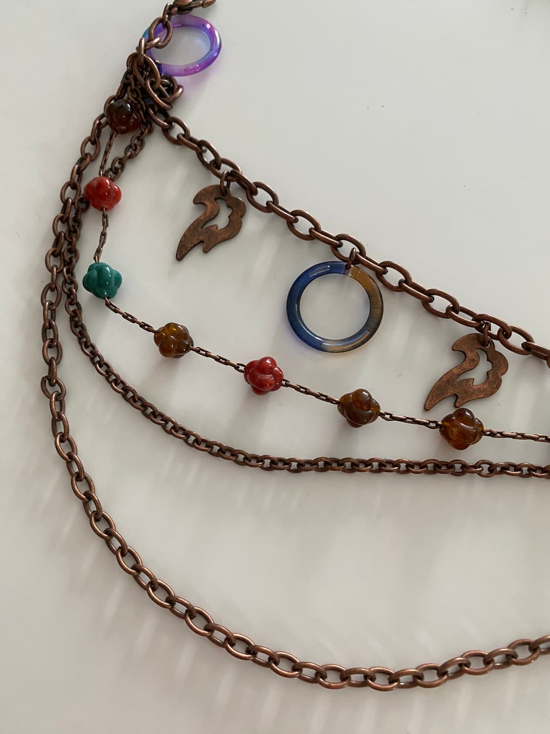 일본 빈티지 멀티체인 벨트 겸 목걸이 y2k 페어리 펑크 키치 상품이미지3