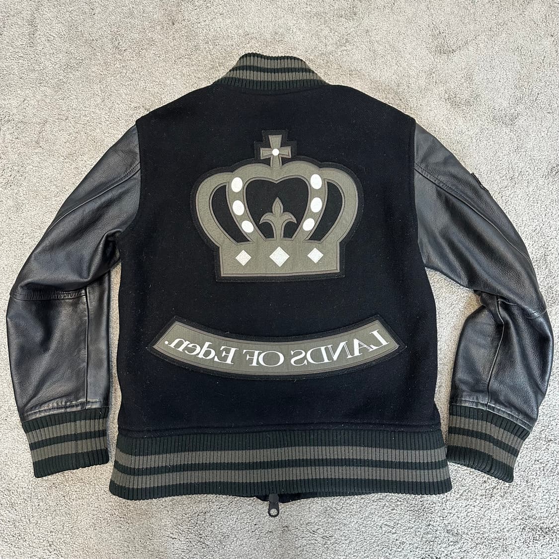 빈티지 JPN 소가죽 패치 울 바시티 자켓L 상품이미지3