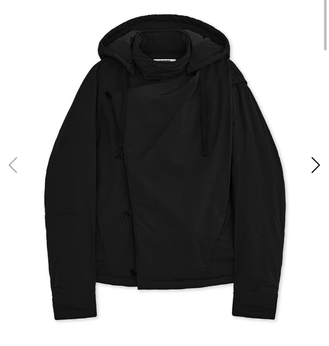 SYMM draped diagonal 패딩 검정 1 상품이미지1