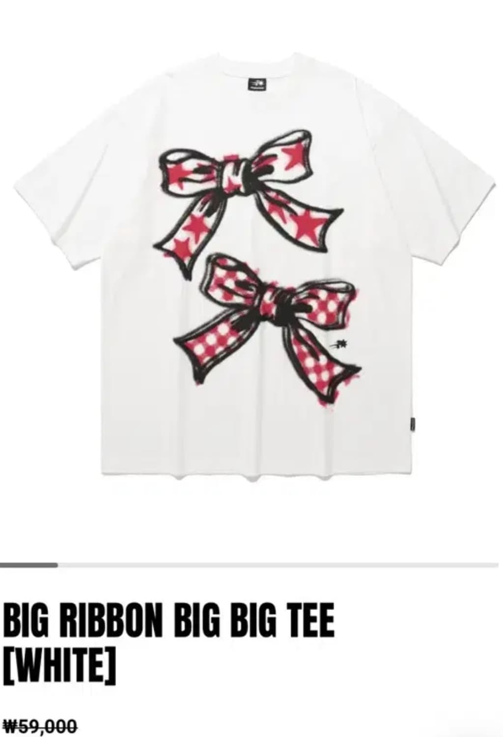 나이스고스트클럽 빅 리본 빅빅 티 상품이미지1