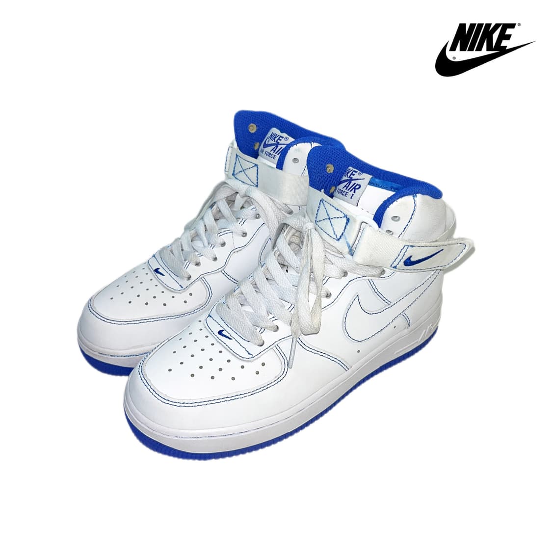 나이키 에어포스 1 하이 07 화이트 로얄블루 240 상품이미지1