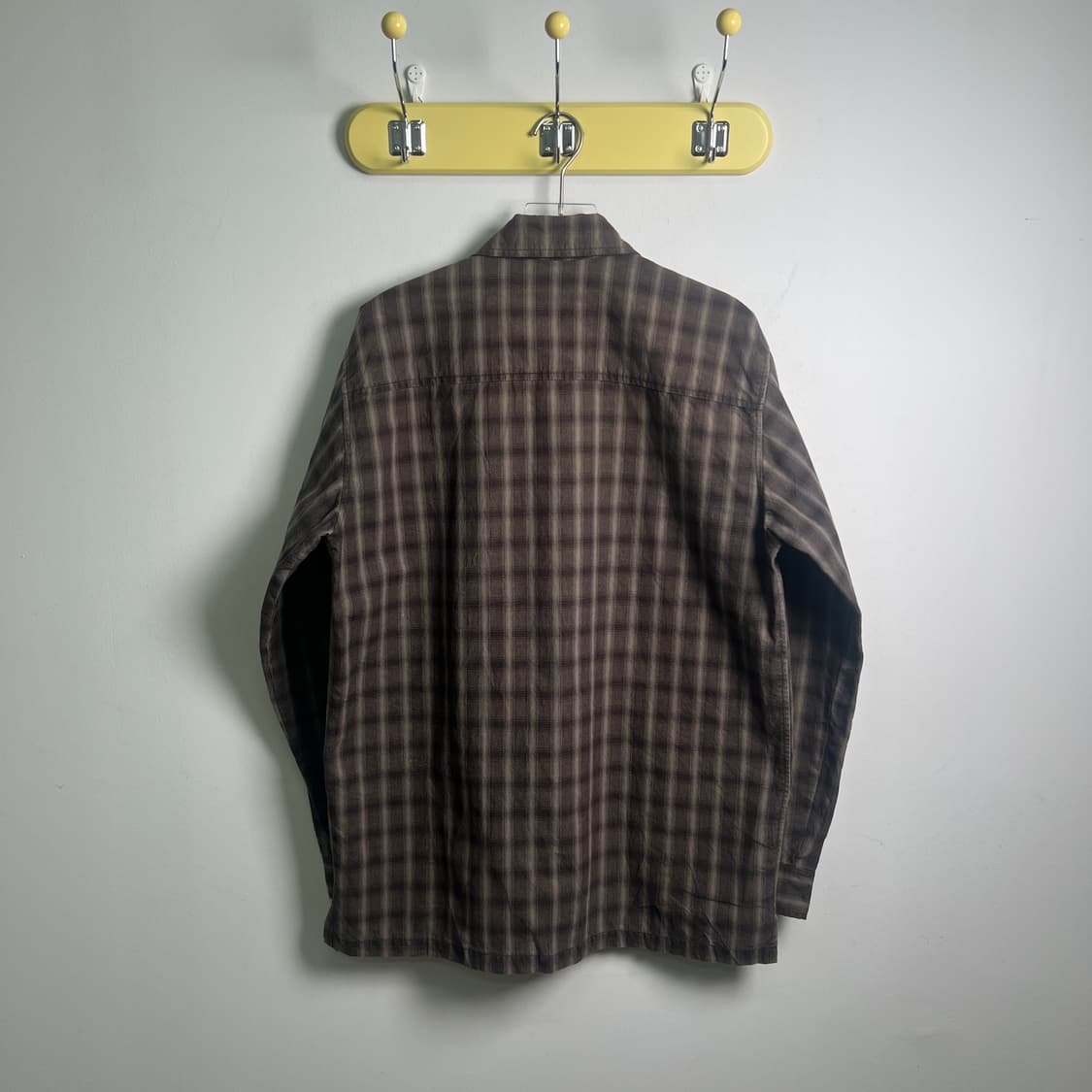 JPN VTG 브라운 체크 셔츠 자켓 상품이미지2