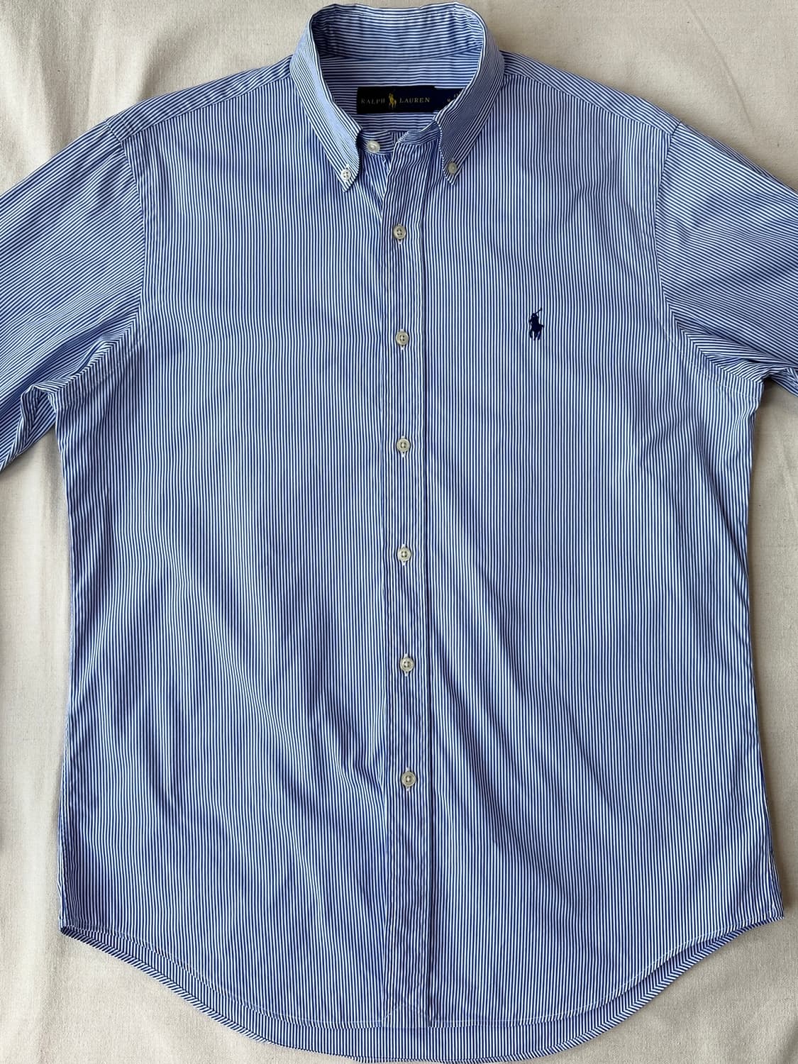 폴로 랄프로렌 블루 스트라이프 포플린 셔츠 클래식핏 M 상품이미지7