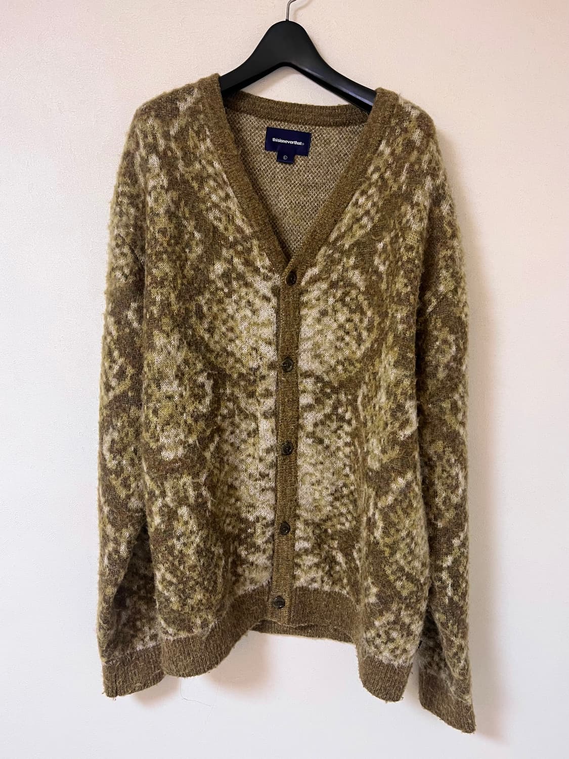 디스이즈네버댓 Python Jacquard Knit Cardigan Br 상품이미지6