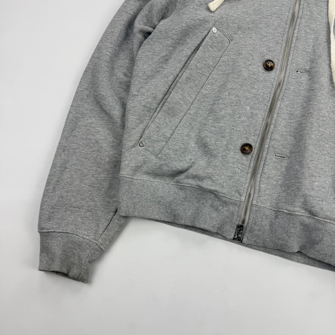 세터 테오 코튼 올 데이 후드 집업 멜란지 그레이 상품이미지4