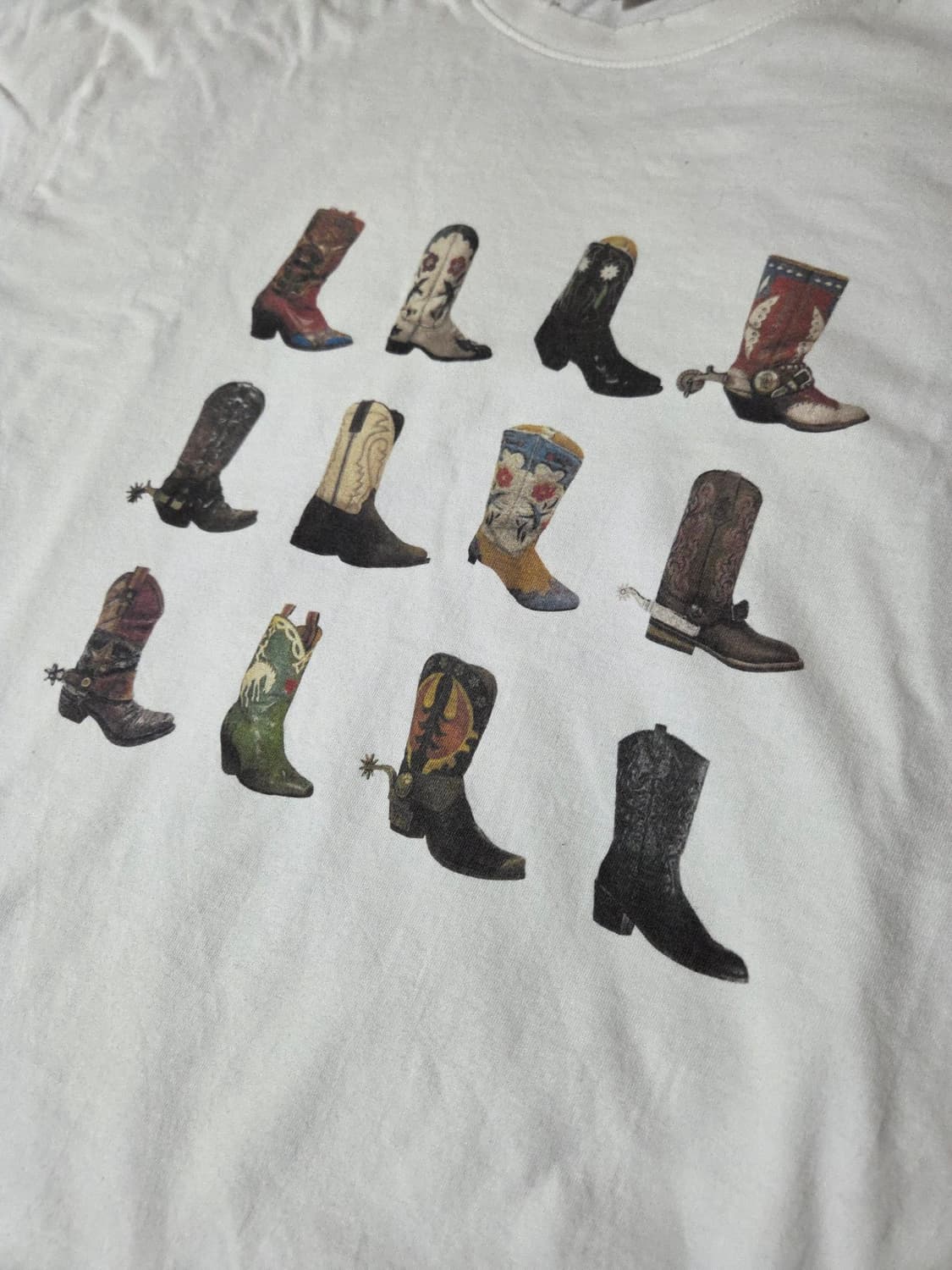 Distressed vintage boots t shirt XL 상품이미지2