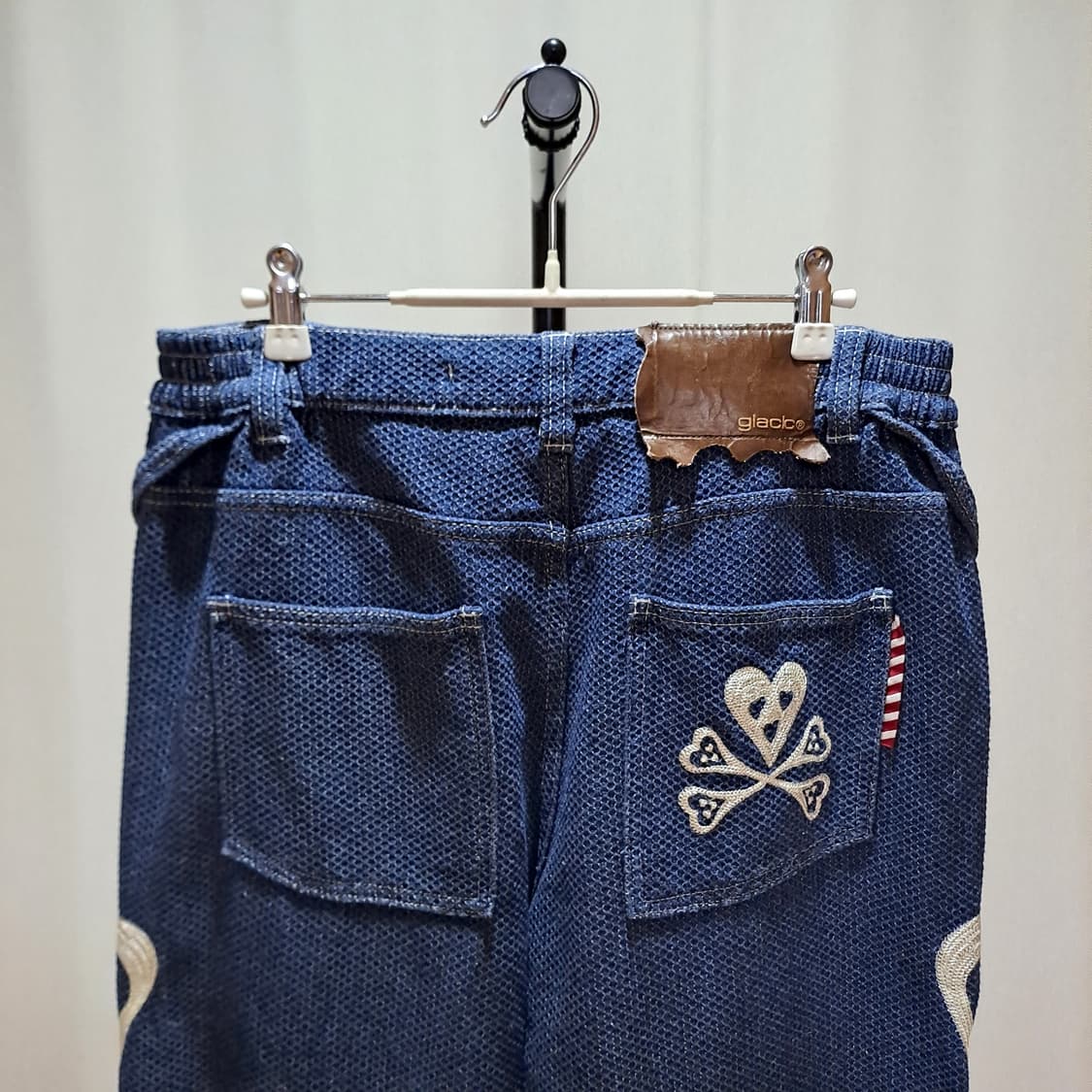 (택포) 글랙 본하트 자수 데님팬츠 M 32-34 A920 상품이미지7