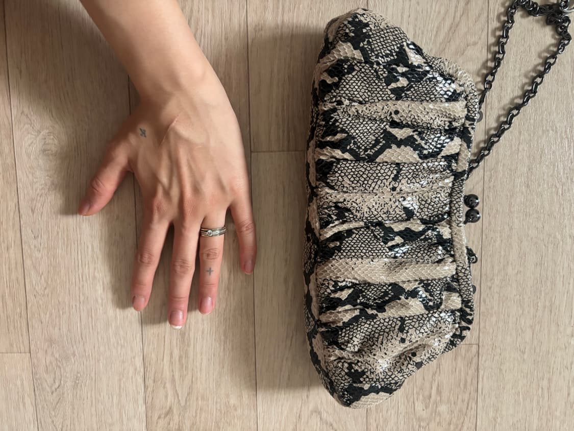 일본풍 빈티지 뱀피 가방 상품이미지5