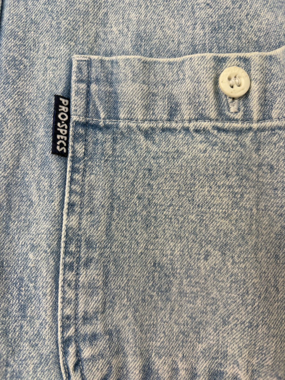 80s 프로스펙스 아이스 워시드 데님 셔츠 L 상품이미지4