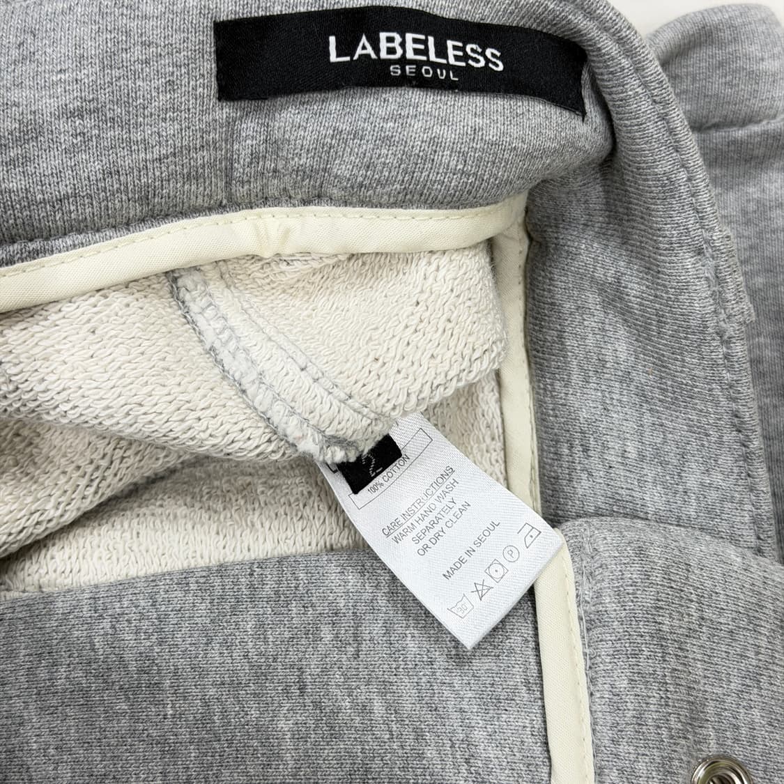 레이블리스 그레이 와이드 턱 스웻 트라우저 팬츠 그레이 2 상품이미지5