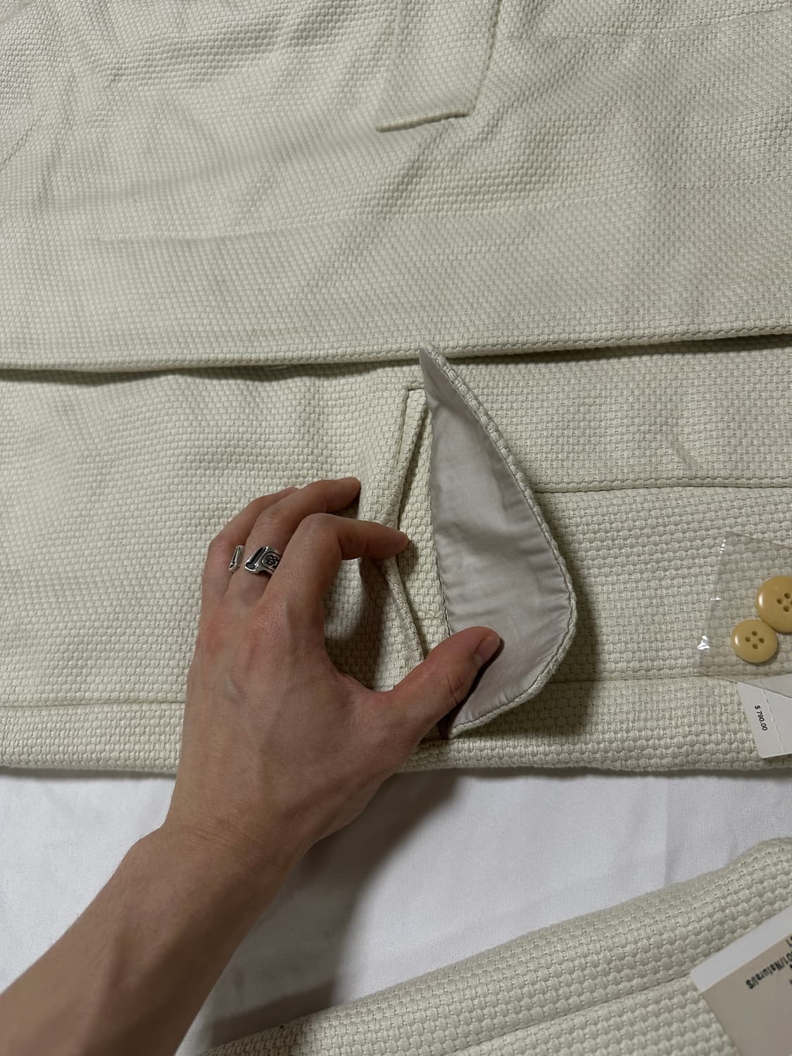 Helmut Lang 00s archive honeycomb Coat 상품이미지5