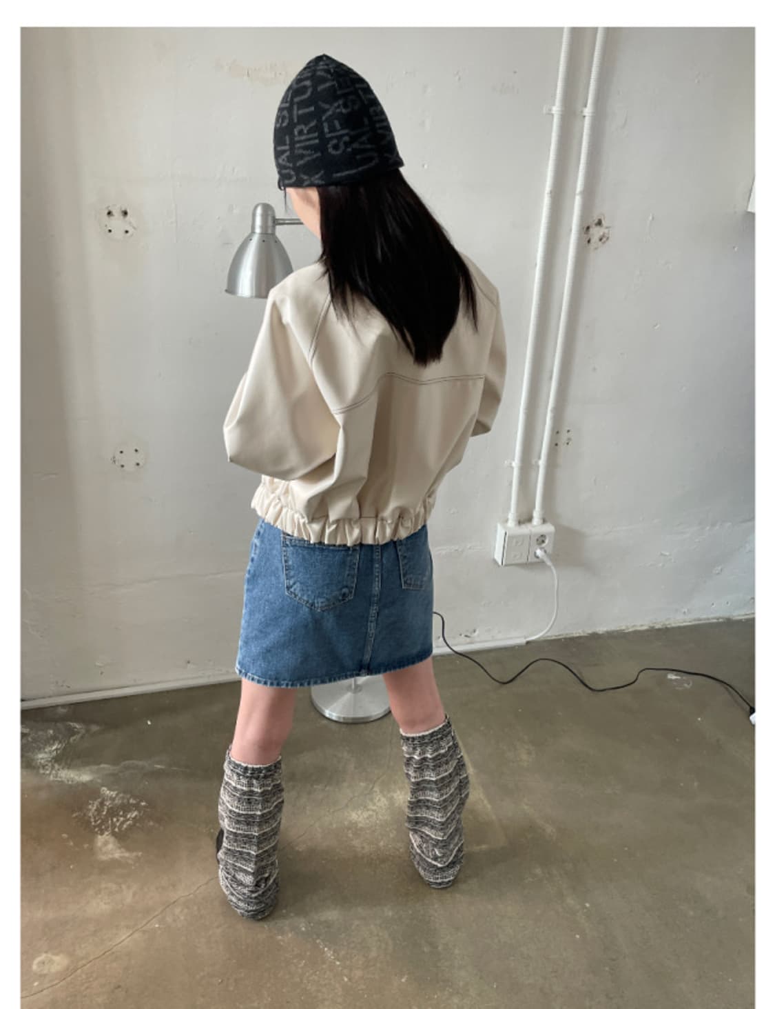 새상품) 김아홉 9.HOPE 스티치 레더 자켓 상품이미지9