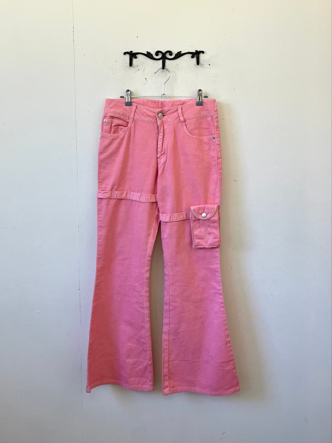 Japan vtg 핑크 카고 데님 팬츠 상품이미지1
