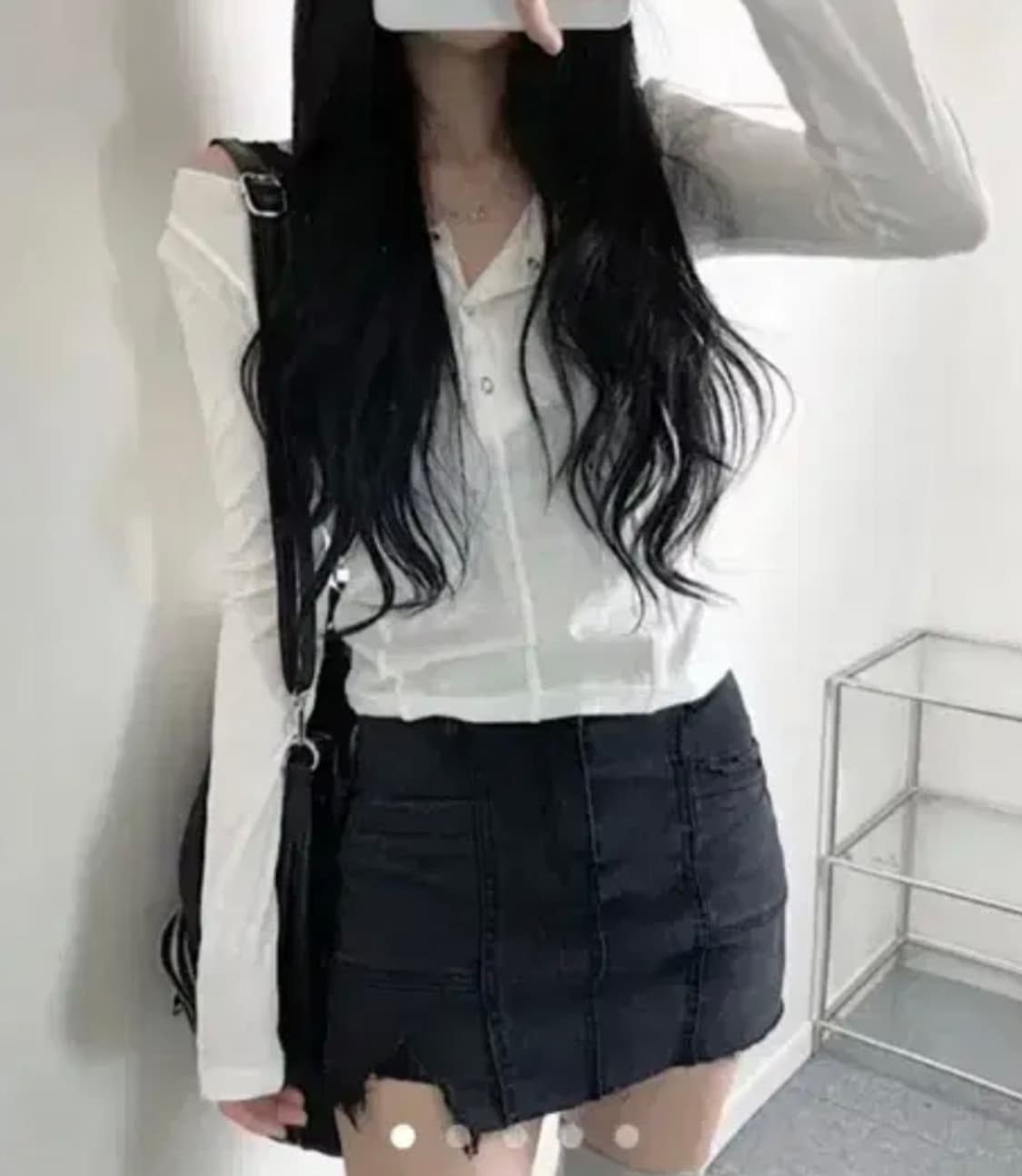여성 시크 스판 데님 치마바지 상품이미지1