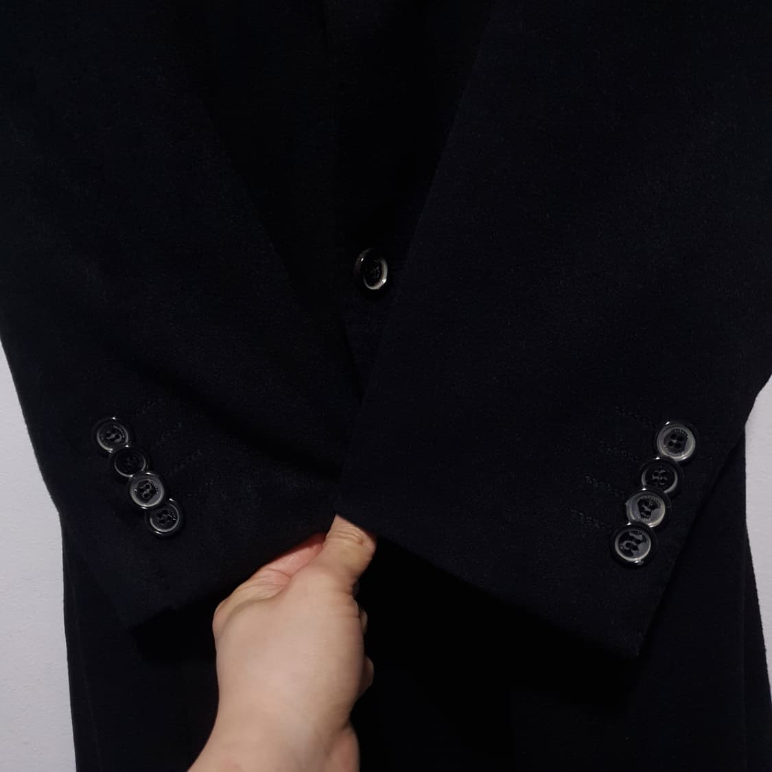 100) 캠브리지맴버스 퍼스트클래스 퓨어 캐시미어 100% 롱 코트 블랙 상품이미지3