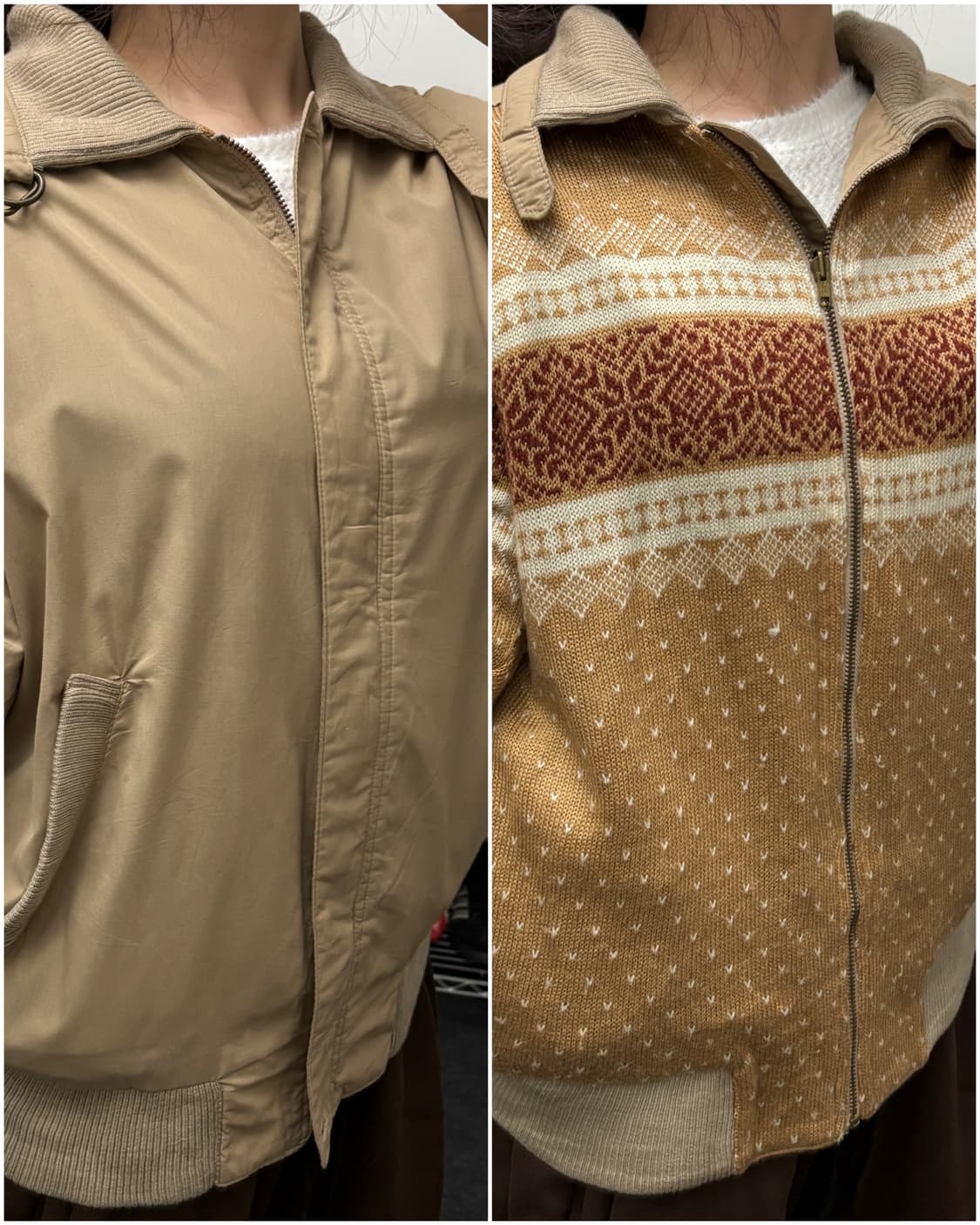 올드 빈티지 리버시블 코튼 블루종 자켓 상품이미지3