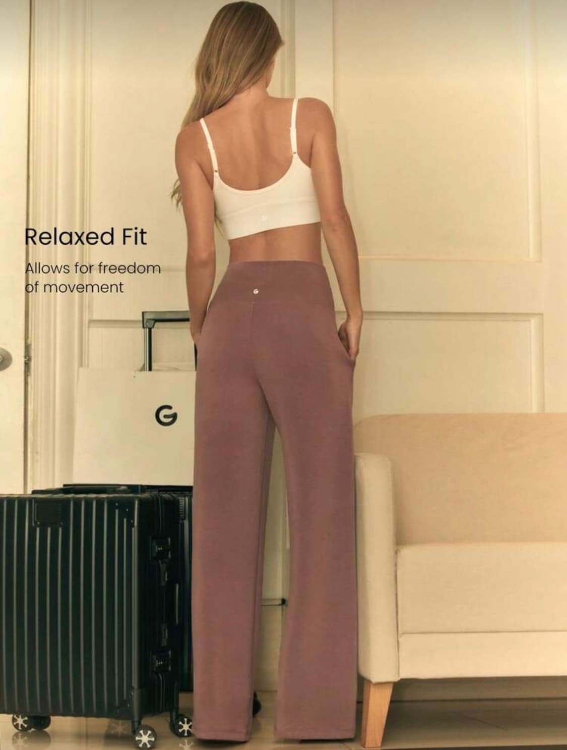 스포츠 모달 와이드 레그 팬츠 S 상품이미지2