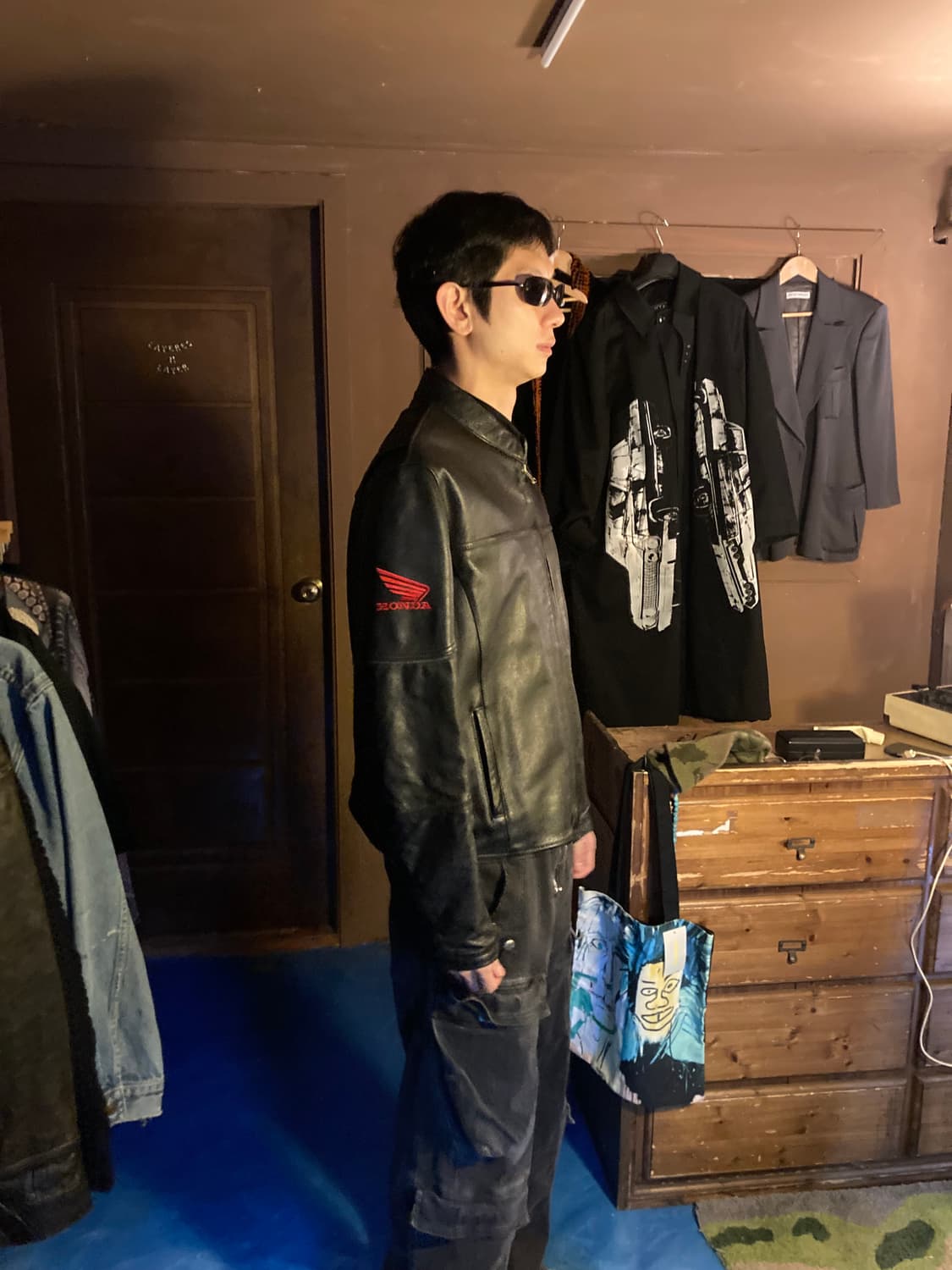 HONDA LEATHER RIDER JACEKT XXL 상품이미지2