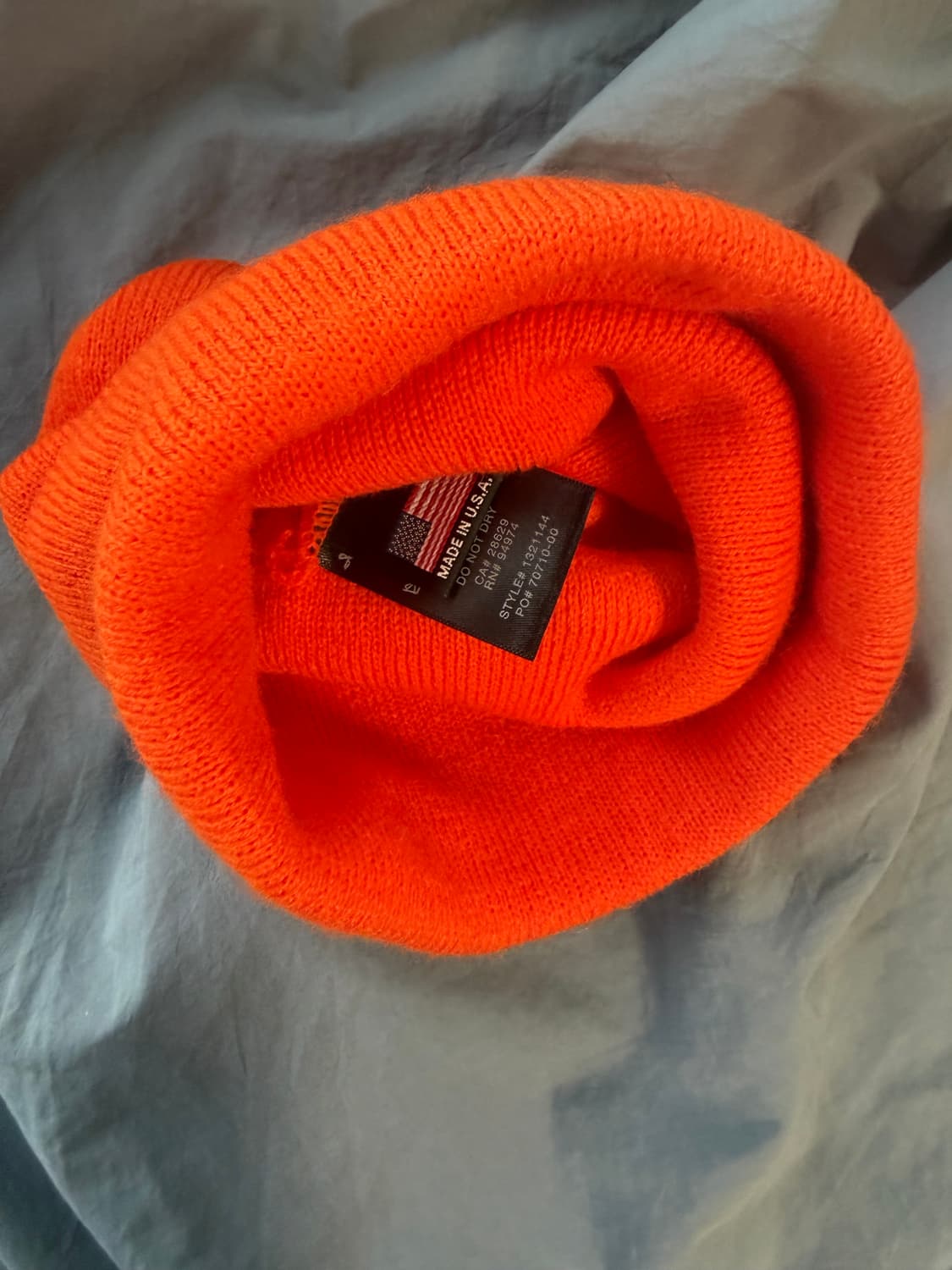 스투시 오렌지 비니 /1회착 거의 새상품급 모자 상품이미지2