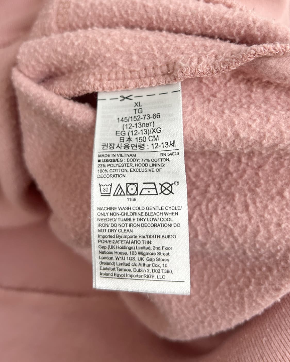 갭 GAP 딸기우유 핑크 후드티 상품이미지4