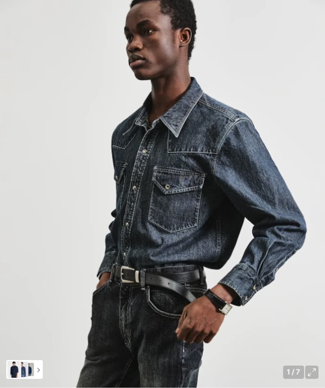 엘무드 배드가이 웨스턴 데님셔츠 상품이미지1