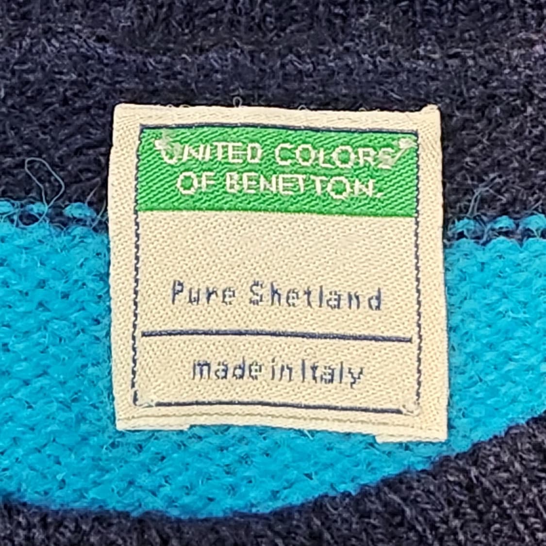 베네통 블루 스트라이프 니트 (L) 상품이미지2