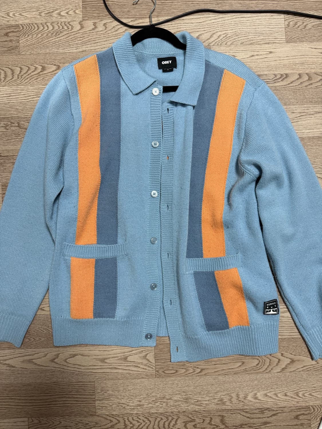 아이앱 오베이 아처 가디건 블루 IAB x Obey 상품이미지1