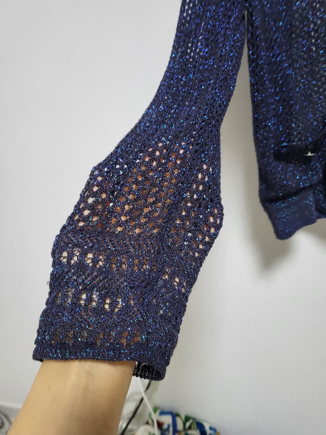 오브제 딥네이비 글리터 니트가딘건free 새제품  상품이미지5