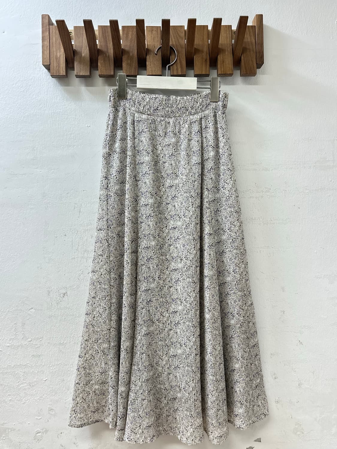 일본빈티지 MAJESTIC LEGON 잔꽃패턴 셔링 크링클플레어 스커트 상품이미지1