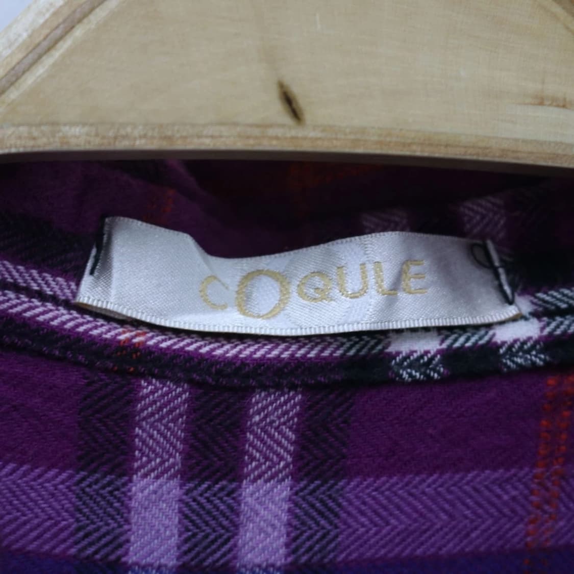 COQULE 보라 체크 셔츠  상품이미지9