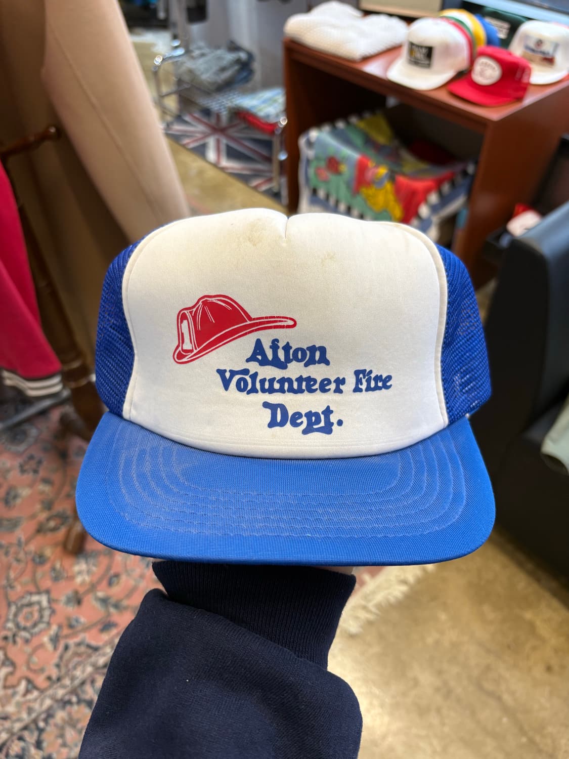 80s 미국 의용 소방대 빈티지 트러커캡 상품이미지1